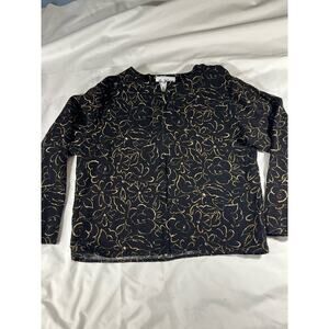 Lee Winter zip up Blouse Size S